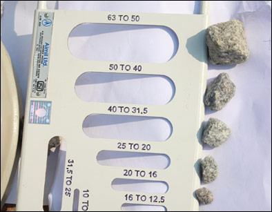 Thickness Gauge For Identifying Flakiness Of Aggregate